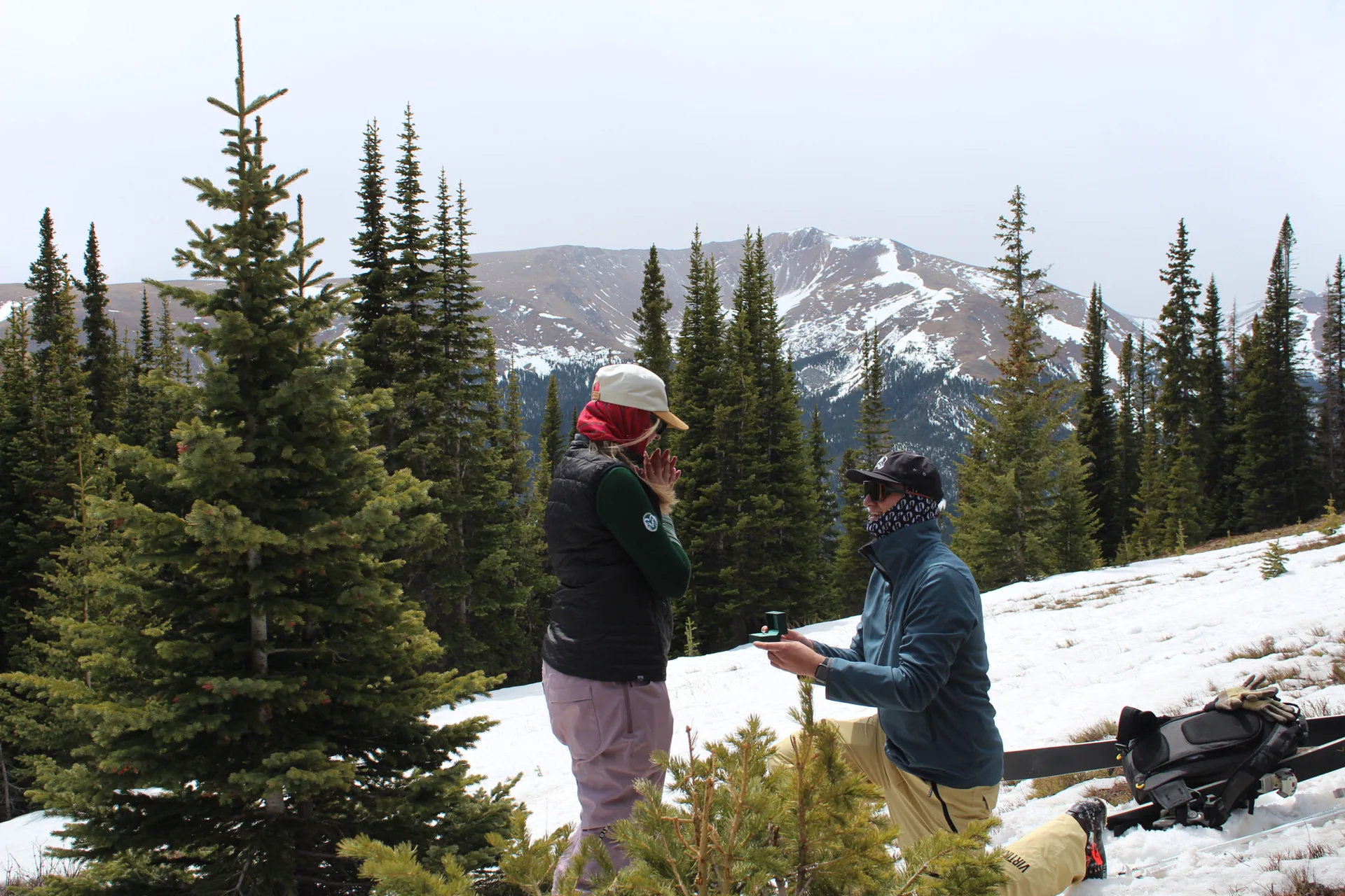Jordan and Daelynn on a Colorado peak in May 2024