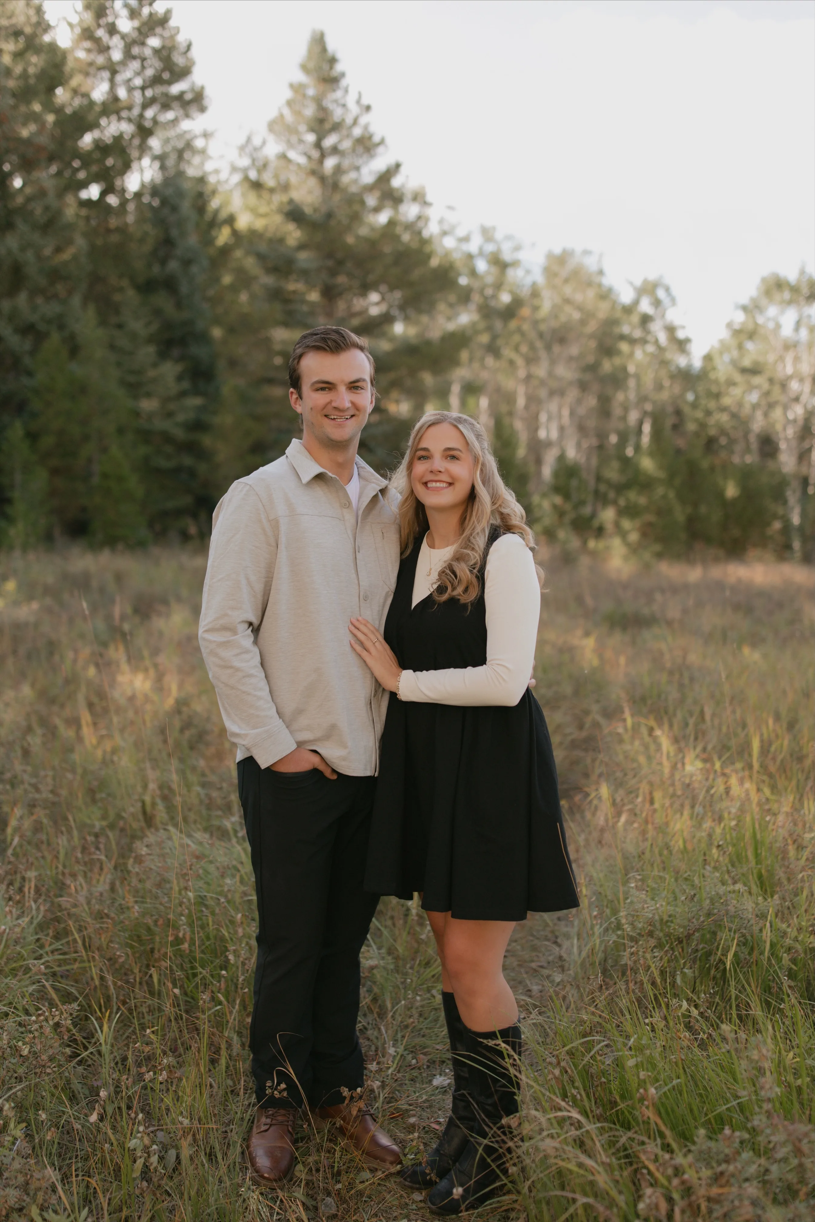 Portrait of the couple in late summer